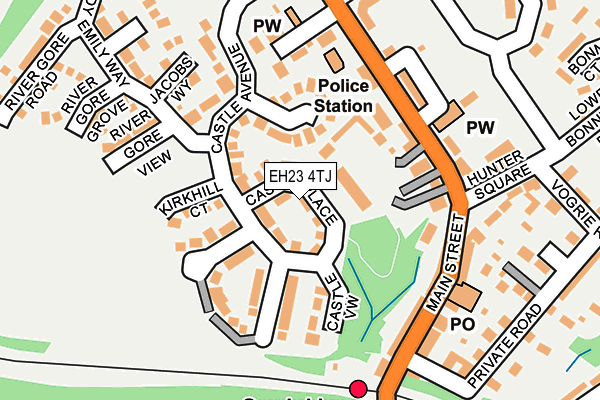 EH23 4TJ map - OS OpenMap – Local (Ordnance Survey) EH23 4TJ map - OS OpenMap – Local (Ordnance Survey)