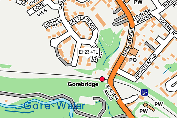 EH23 4TL map - OS OpenMap – Local (Ordnance Survey) EH23 4TL map - OS OpenMap – Local (Ordnance Survey)