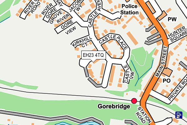 EH23 4TQ map - OS OpenMap – Local (Ordnance Survey) EH23 4TQ map - OS OpenMap – Local (Ordnance Survey)
