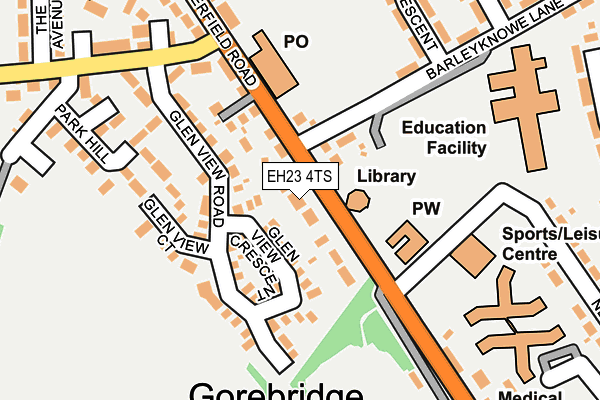 EH23 4TS map - OS OpenMap – Local (Ordnance Survey) EH23 4TS map - OS OpenMap – Local (Ordnance Survey)