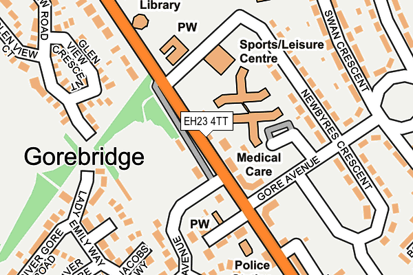 EH23 4TT map - OS OpenMap – Local (Ordnance Survey) EH23 4TT map - OS OpenMap – Local (Ordnance Survey)
