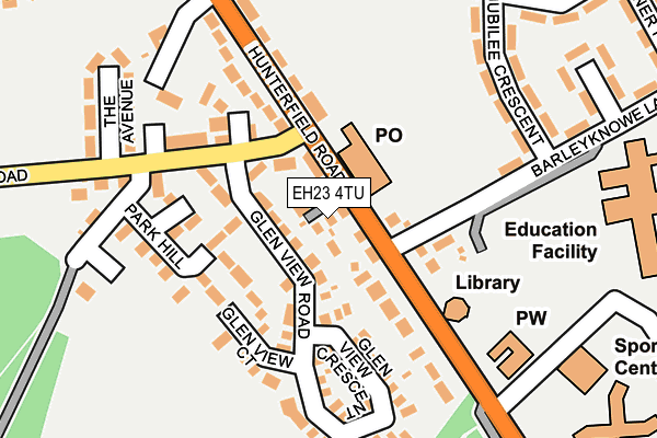 EH23 4TU map - OS OpenMap – Local (Ordnance Survey) EH23 4TU map - OS OpenMap – Local (Ordnance Survey)