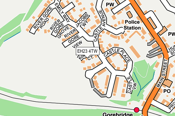 EH23 4TW map - OS OpenMap – Local (Ordnance Survey) EH23 4TW map - OS OpenMap – Local (Ordnance Survey)