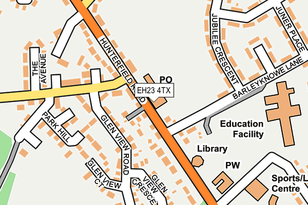 EH23 4TX map - OS OpenMap – Local (Ordnance Survey) EH23 4TX map - OS OpenMap – Local (Ordnance Survey)