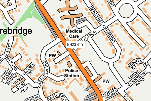 EH23 4TY map - OS OpenMap – Local (Ordnance Survey)