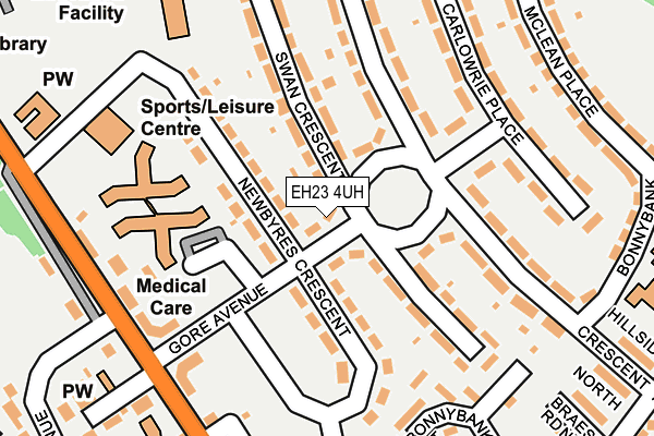 EH23 4UH map - OS OpenMap – Local (Ordnance Survey) EH23 4UH map - OS OpenMap – Local (Ordnance Survey)