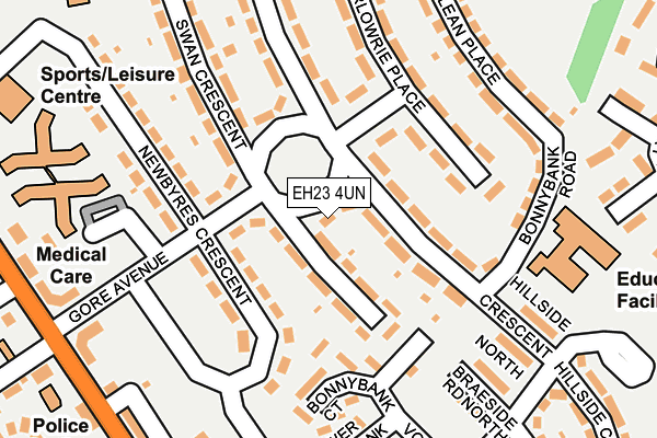 EH23 4UN map - OS OpenMap – Local (Ordnance Survey) EH23 4UN map - OS OpenMap – Local (Ordnance Survey)