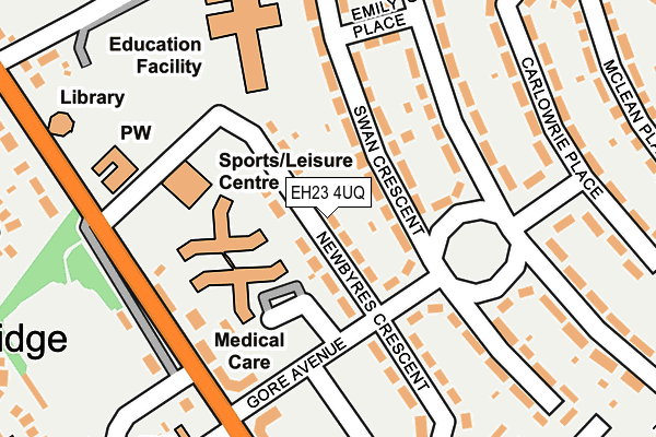 EH23 4UQ map - OS OpenMap – Local (Ordnance Survey) EH23 4UQ map - OS OpenMap – Local (Ordnance Survey)