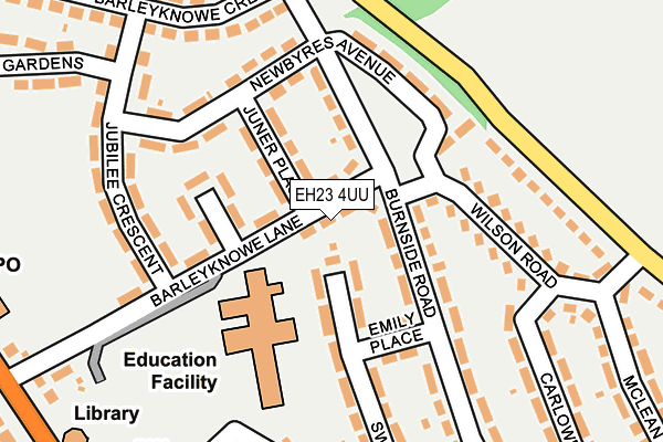 EH23 4UU map - OS OpenMap – Local (Ordnance Survey) EH23 4UU map - OS OpenMap – Local (Ordnance Survey)