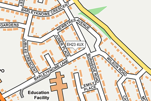 EH23 4UX map - OS OpenMap – Local (Ordnance Survey) EH23 4UX map - OS OpenMap – Local (Ordnance Survey)
