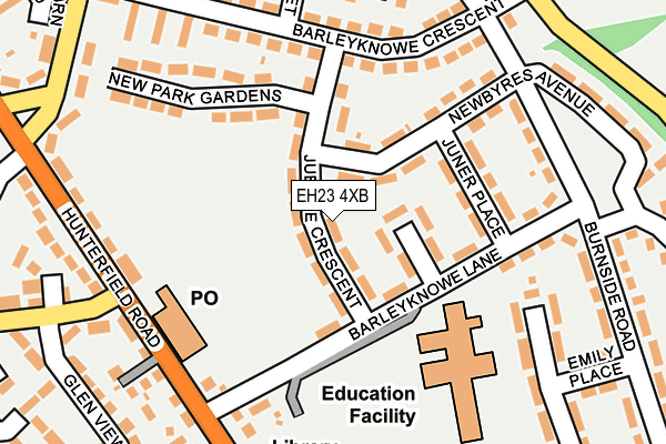 EH23 4XB map - OS OpenMap – Local (Ordnance Survey) EH23 4XB map - OS OpenMap – Local (Ordnance Survey)