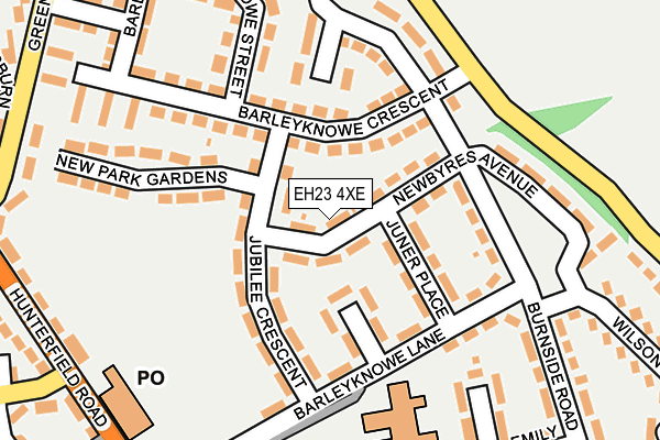 EH23 4XE map - OS OpenMap – Local (Ordnance Survey) EH23 4XE map - OS OpenMap – Local (Ordnance Survey)