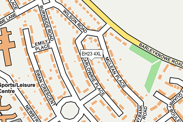 EH23 4XL map - OS OpenMap – Local (Ordnance Survey) EH23 4XL map - OS OpenMap – Local (Ordnance Survey)