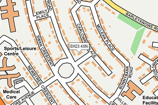 EH23 4XN map - OS OpenMap – Local (Ordnance Survey) EH23 4XN map - OS OpenMap – Local (Ordnance Survey)