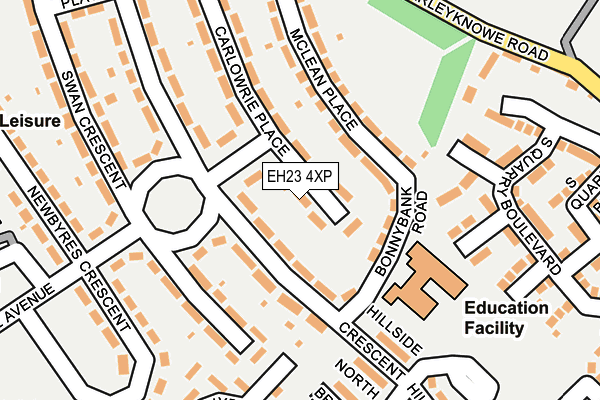 EH23 4XP map - OS OpenMap – Local (Ordnance Survey) EH23 4XP map - OS OpenMap – Local (Ordnance Survey)