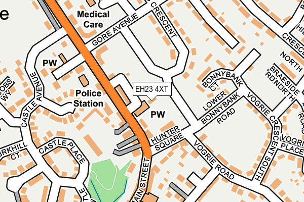 EH23 4XT map - OS OpenMap – Local (Ordnance Survey) EH23 4XT map - OS OpenMap – Local (Ordnance Survey)