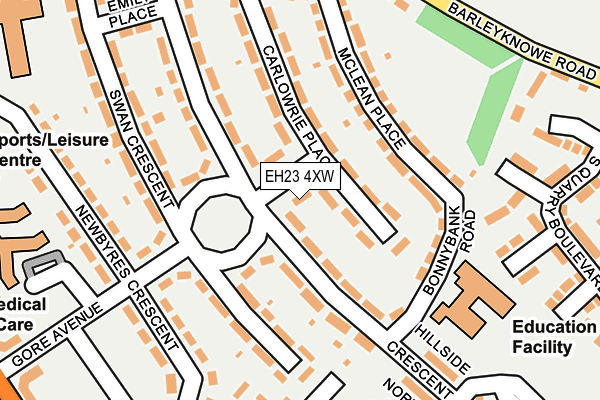 EH23 4XW map - OS OpenMap – Local (Ordnance Survey) EH23 4XW map - OS OpenMap – Local (Ordnance Survey)