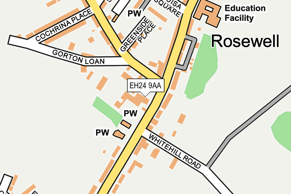 EH24 9AA map - OS OpenMap – Local (Ordnance Survey) EH24 9AA map - OS OpenMap – Local (Ordnance Survey)