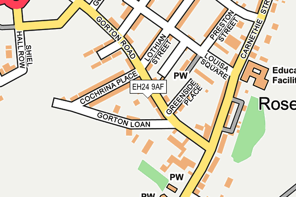 EH24 9AF map - OS OpenMap – Local (Ordnance Survey) EH24 9AF map - OS OpenMap – Local (Ordnance Survey)