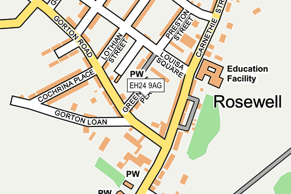 EH24 9AG map - OS OpenMap – Local (Ordnance Survey) EH24 9AG map - OS OpenMap – Local (Ordnance Survey)