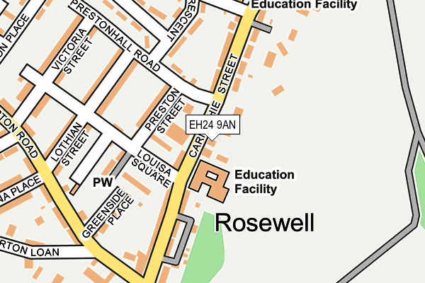 EH24 9AN map - OS OpenMap – Local (Ordnance Survey) EH24 9AN map - OS OpenMap – Local (Ordnance Survey)