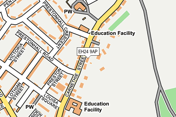 EH24 9AP map - OS OpenMap – Local (Ordnance Survey) EH24 9AP map - OS OpenMap – Local (Ordnance Survey)