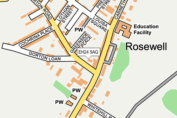 EH24 9AQ map - OS OpenMap – Local (Ordnance Survey) EH24 9AQ map - OS OpenMap – Local (Ordnance Survey)