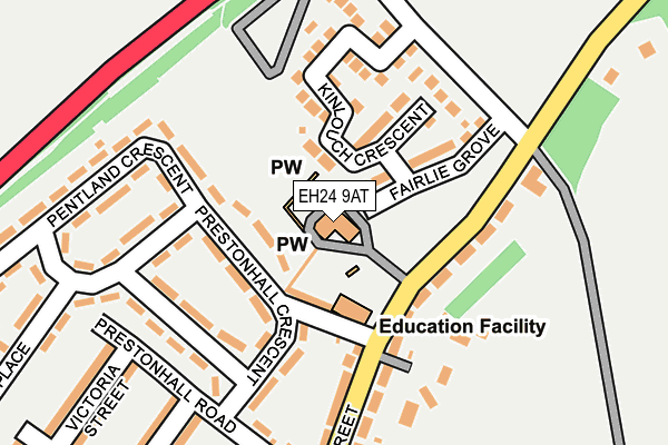 EH24 9AT map - OS OpenMap – Local (Ordnance Survey) EH24 9AT map - OS OpenMap – Local (Ordnance Survey)