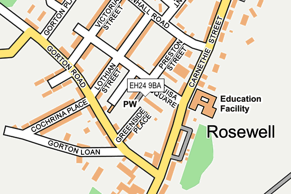EH24 9BA map - OS OpenMap – Local (Ordnance Survey) EH24 9BA map - OS OpenMap – Local (Ordnance Survey)