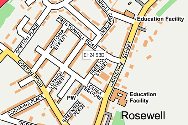 EH24 9BD map - OS OpenMap – Local (Ordnance Survey) EH24 9BD map - OS OpenMap – Local (Ordnance Survey)