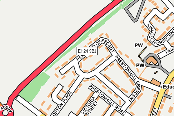 EH24 9BJ map - OS OpenMap – Local (Ordnance Survey) EH24 9BJ map - OS OpenMap – Local (Ordnance Survey)