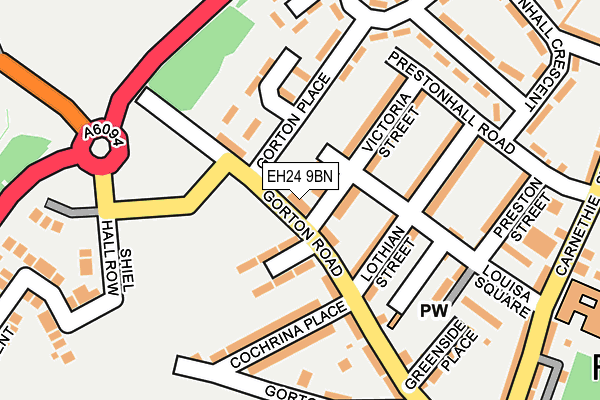 EH24 9BN map - OS OpenMap – Local (Ordnance Survey) EH24 9BN map - OS OpenMap – Local (Ordnance Survey)