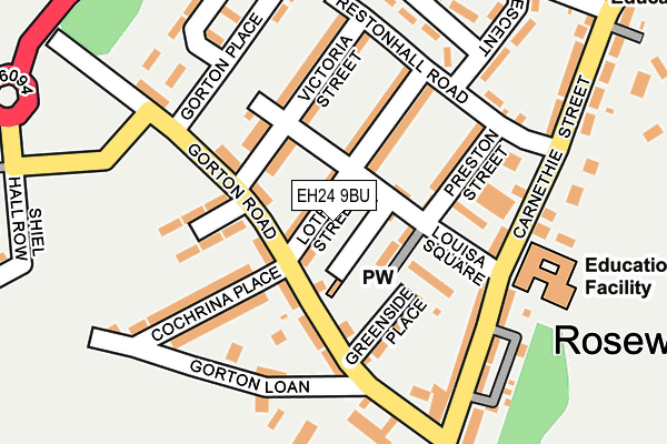 EH24 9BU map - OS OpenMap – Local (Ordnance Survey) EH24 9BU map - OS OpenMap – Local (Ordnance Survey)