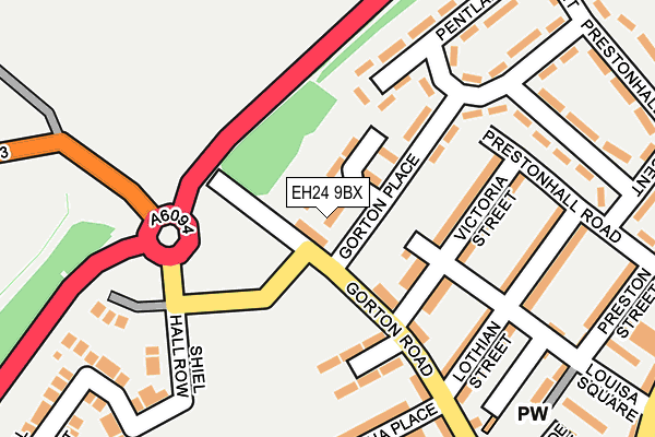 EH24 9BX map - OS OpenMap – Local (Ordnance Survey) EH24 9BX map - OS OpenMap – Local (Ordnance Survey)