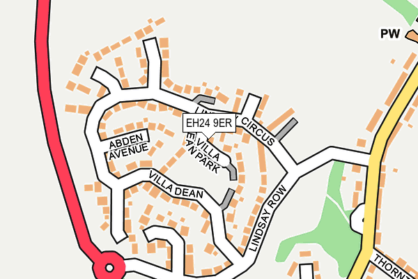 EH24 9ER map - OS OpenMap – Local (Ordnance Survey) EH24 9ER map - OS OpenMap – Local (Ordnance Survey)