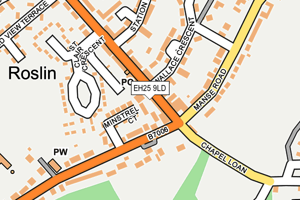 EH25 9LD map - OS OpenMap – Local (Ordnance Survey) EH25 9LD map - OS OpenMap – Local (Ordnance Survey)