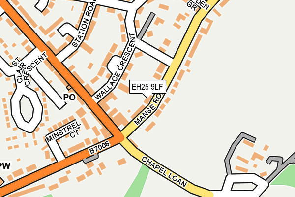 EH25 9LF map - OS OpenMap – Local (Ordnance Survey) EH25 9LF map - OS OpenMap – Local (Ordnance Survey)