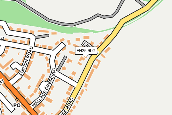 EH25 9LG map - OS OpenMap – Local (Ordnance Survey) EH25 9LG map - OS OpenMap – Local (Ordnance Survey)