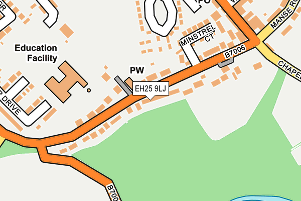 EH25 9LJ map - OS OpenMap – Local (Ordnance Survey) EH25 9LJ map - OS OpenMap – Local (Ordnance Survey)