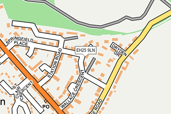 EH25 9LN map - OS OpenMap – Local (Ordnance Survey) EH25 9LN map - OS OpenMap – Local (Ordnance Survey)