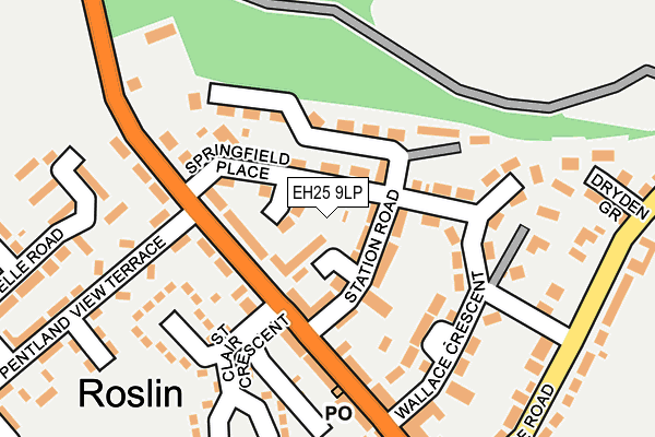 EH25 9LP map - OS OpenMap – Local (Ordnance Survey) EH25 9LP map - OS OpenMap – Local (Ordnance Survey)
