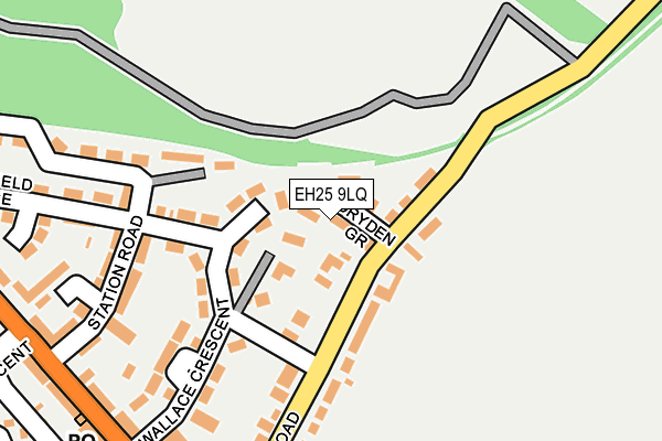 EH25 9LQ map - OS OpenMap – Local (Ordnance Survey) EH25 9LQ map - OS OpenMap – Local (Ordnance Survey)