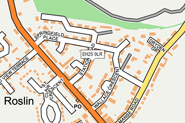 EH25 9LR map - OS OpenMap – Local (Ordnance Survey)