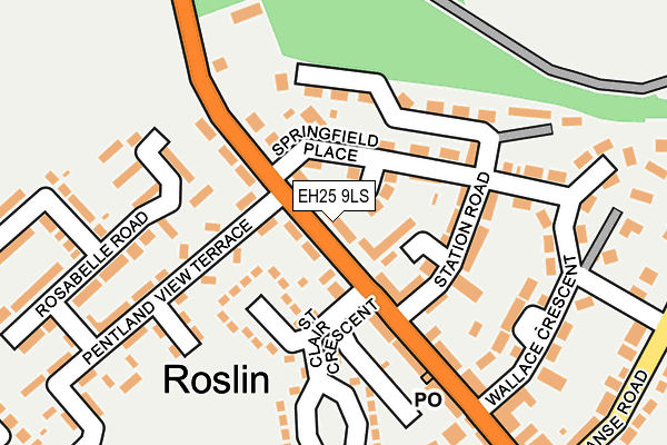 EH25 9LS map - OS OpenMap – Local (Ordnance Survey) EH25 9LS map - OS OpenMap – Local (Ordnance Survey)