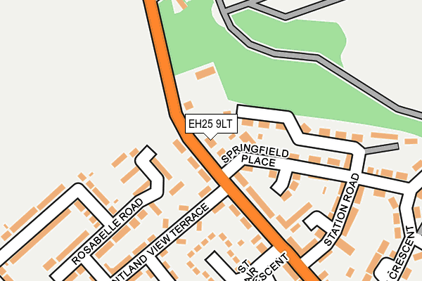 EH25 9LT map - OS OpenMap – Local (Ordnance Survey) EH25 9LT map - OS OpenMap – Local (Ordnance Survey)