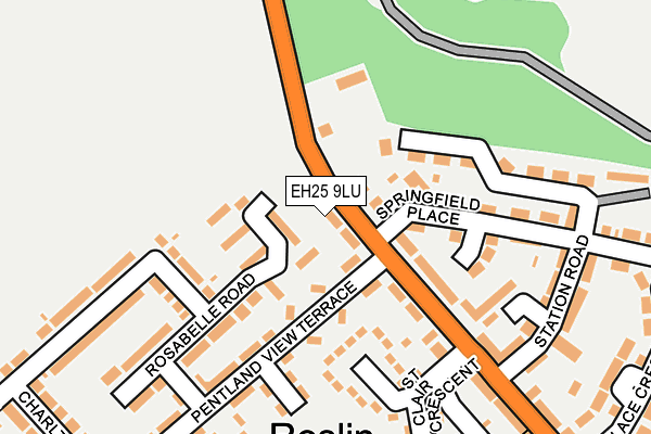 EH25 9LU map - OS OpenMap – Local (Ordnance Survey) EH25 9LU map - OS OpenMap – Local (Ordnance Survey)