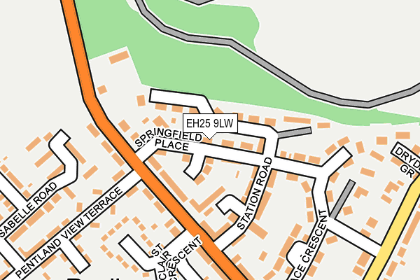 EH25 9LW map - OS OpenMap – Local (Ordnance Survey) EH25 9LW map - OS OpenMap – Local (Ordnance Survey)