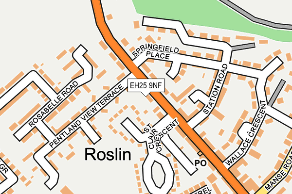 EH25 9NF map - OS OpenMap – Local (Ordnance Survey) EH25 9NF map - OS OpenMap – Local (Ordnance Survey)