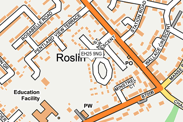 EH25 9NG map - OS OpenMap – Local (Ordnance Survey) EH25 9NG map - OS OpenMap – Local (Ordnance Survey)