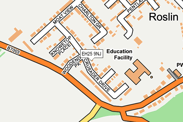 EH25 9NJ map - OS OpenMap – Local (Ordnance Survey) EH25 9NJ map - OS OpenMap – Local (Ordnance Survey)